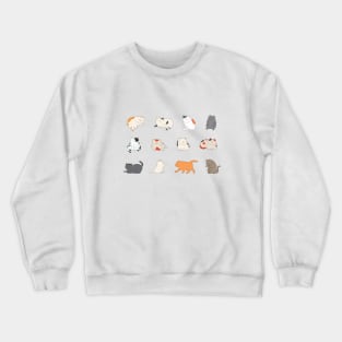 set of cute cats Crewneck Sweatshirt